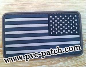 USA Military American Flag PVC Rubber Patches with Velcro